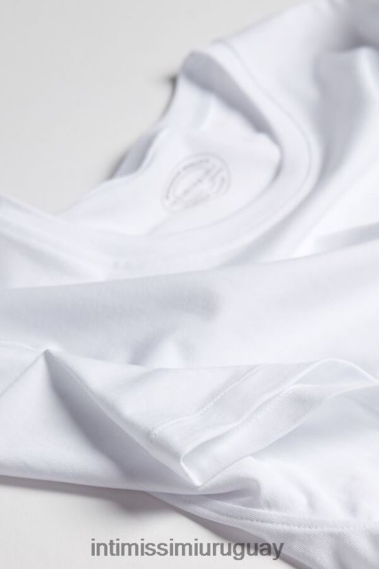 camiseta de algodón supima elástico Intimissimi hombres 001-blanco V806B8286 vestir