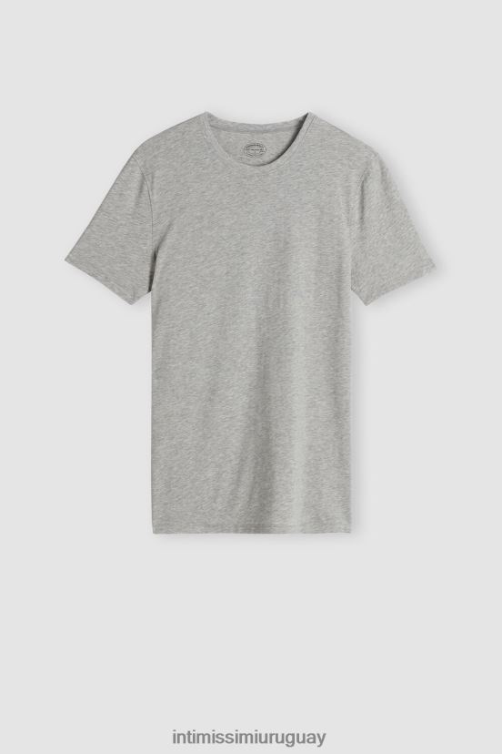 camiseta de algodón supima elástico Intimissimi hombres 031-mezcla gris claro V806B8283 vestir