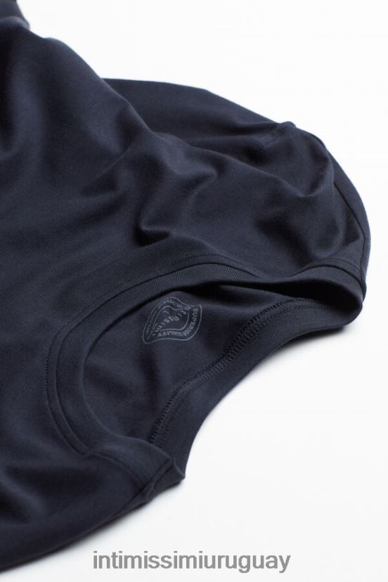 camiseta de algodón supima elástico Intimissimi hombres 800-azul medianoche V806B8281 vestir