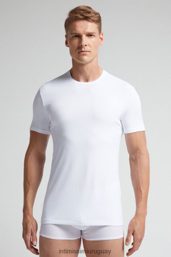 camiseta de microfibra Intimissimi hombres 001-blanco V806B8455 vestir