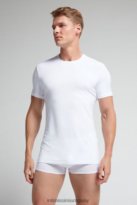 camiseta de microfibra Intimissimi hombres 001-blanco V806B8455 vestir
