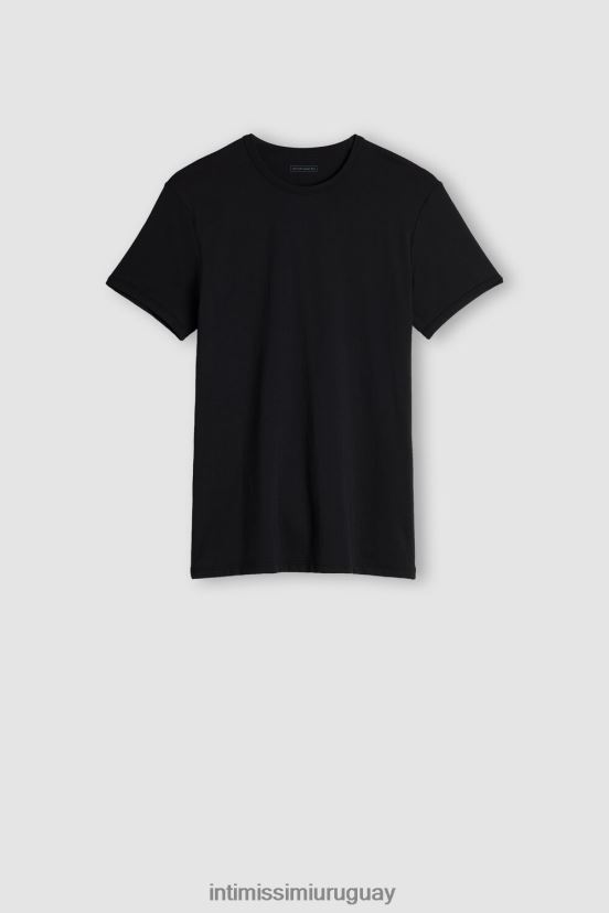 camiseta de microfibra Intimissimi hombres 019-negro V806B8454 vestir