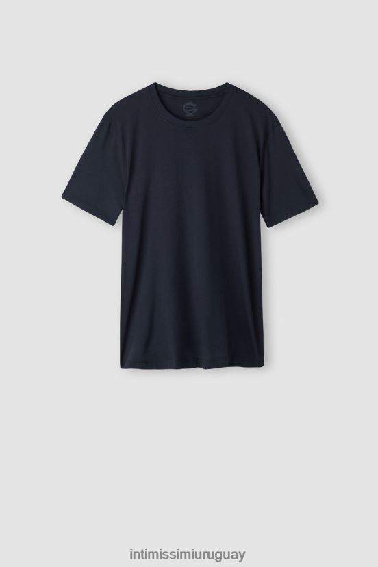 camiseta regular fit de algodón supima extrafino Intimissimi hombres 800-azul medianoche V806B8183 vestir
