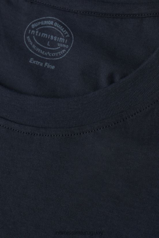 camiseta regular fit de algodón supima extrafino Intimissimi hombres 800-azul medianoche V806B8183 vestir
