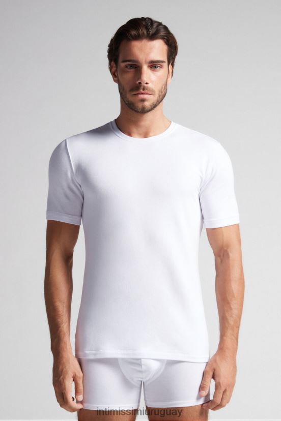 top de modal y cachemira de manga corta Intimissimi hombres 001-blanco V806B8228 vestir