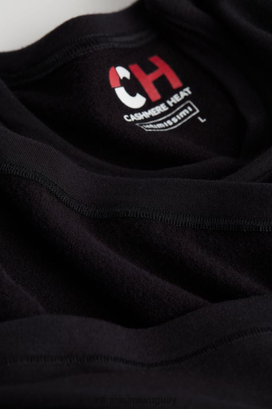 top de modal y cachemira de manga corta Intimissimi hombres 019-negro V806B8256 vestir