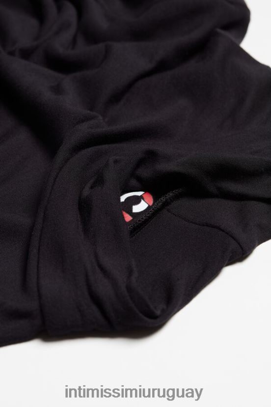 top de cachemira de modal con cuello alto y manga larga Intimissimi hombres 019-negro V806B8249 vestir