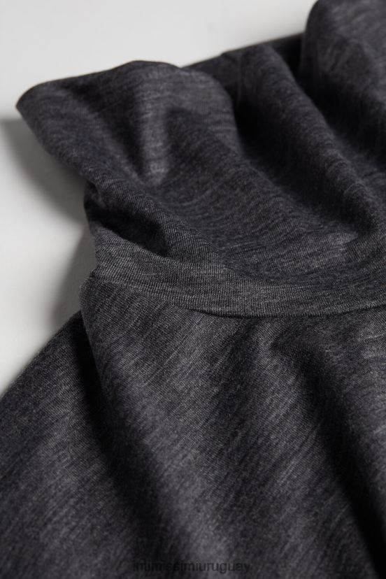 top de lana merino con cuello alto y manga larga Intimissimi hombres 7522-mezcla gris carbón V806B8247 vestir
