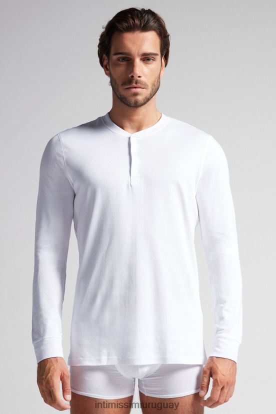 top de manga larga en interlock supima Intimissimi hombres 001-blanco V806B8238 vestir