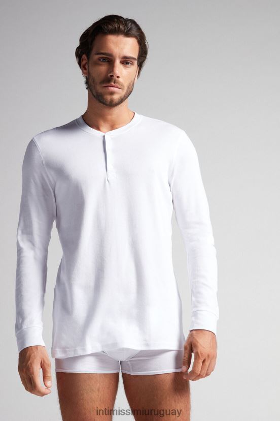 top de manga larga en interlock supima Intimissimi hombres 001-blanco V806B8238 vestir