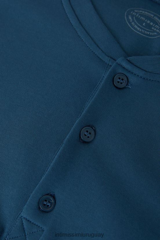 top de manga larga en interlock supima Intimissimi hombres 202j-azul niebla V806B8197 vestir