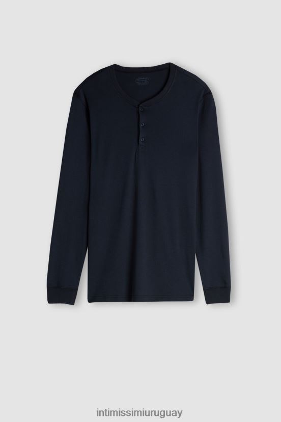 top de manga larga en interlock supima Intimissimi hombres 800-azul medianoche V806B8257 vestir