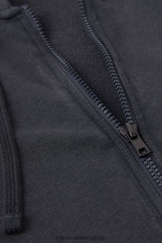 sudadera con cremallera y colección lavada Intimissimi hombres 762i-gris V806B8185 vestir