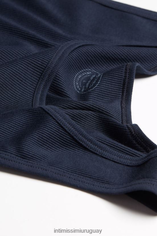 camiseta sin mangas de canalé de algodón supima Intimissimi hombres 800-azul medianoche V806B8241 vestir