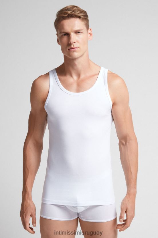 top sin mangas con cuello redondo Intimissimi hombres 001-blanco V806B8271 vestir