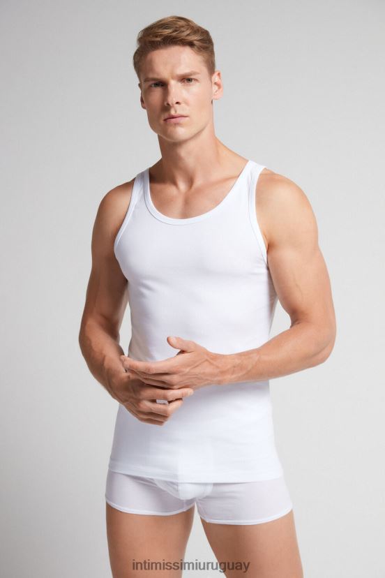 top sin mangas con cuello redondo Intimissimi hombres 001-blanco V806B8271 vestir