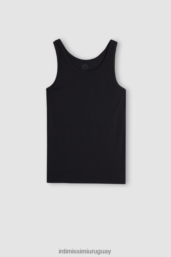 top sin mangas con cuello redondo Intimissimi hombres 019-negro V806B8275 vestir