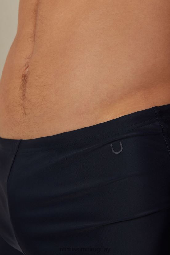 bañador liso con corte cuadrado Intimissimi hombres 1467-azul intenso V806B8452 vestir