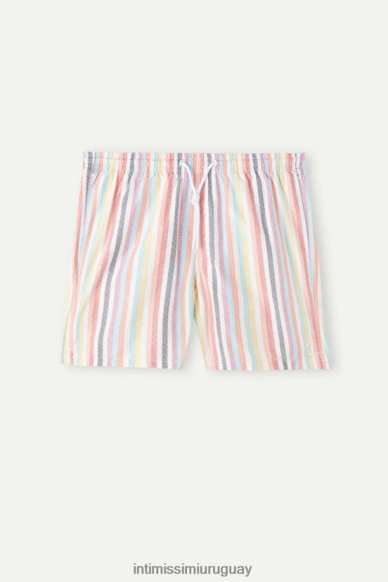 shorts de baño a rayas multicolores Intimissimi hombres 276j-estampado rayas multicolor V806B8426 vestir