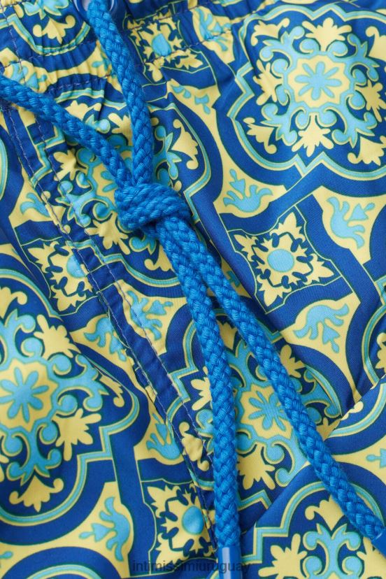 shorts de baño amarillos con estampado de mayólica Intimissimi hombres 262j-impresión mayólica amarilla V806B8424 vestir