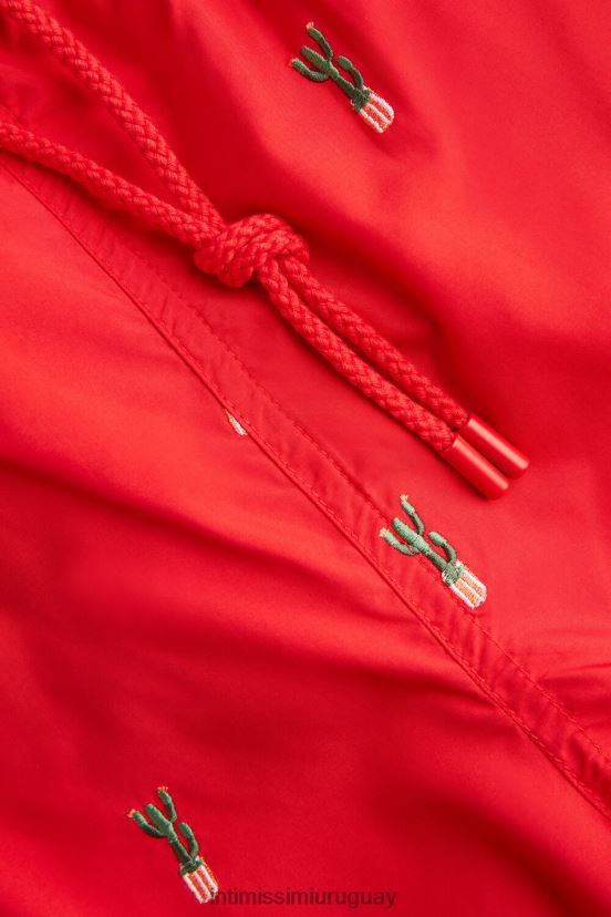 shorts de baño con bordado de cactus Intimissimi hombres 258j-cactus bordado rojo V806B8428 vestir