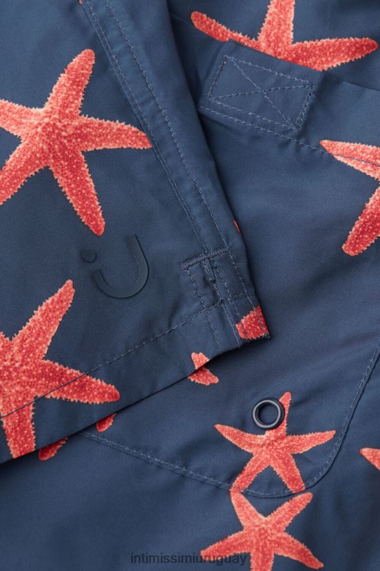 shorts de baño con estampado de estrellas de mar Intimissimi hombres 275j-estampado de estrellas de mar azul profundo V806B8404 vestir