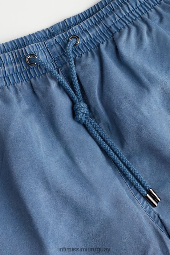 shorts de baño con lavado a la piedra Intimissimi hombres 280j-delave azul pacífico V806B8443 vestir