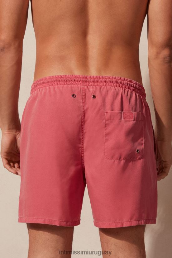 shorts de baño con lavado a la piedra Intimissimi hombres 281j-delave rosa oscuro V806B8412 vestir