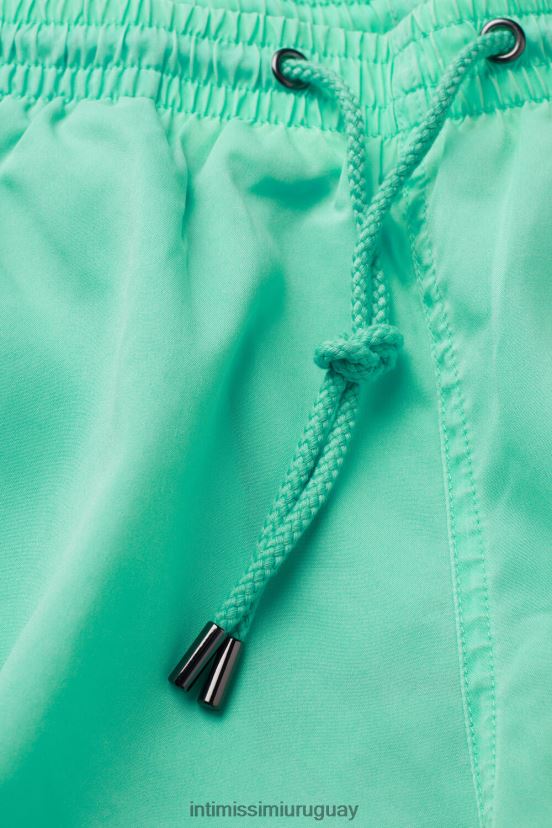 shorts de baño con lavado a la piedra Intimissimi hombres 282j-delave verano verde V806B8442 vestir