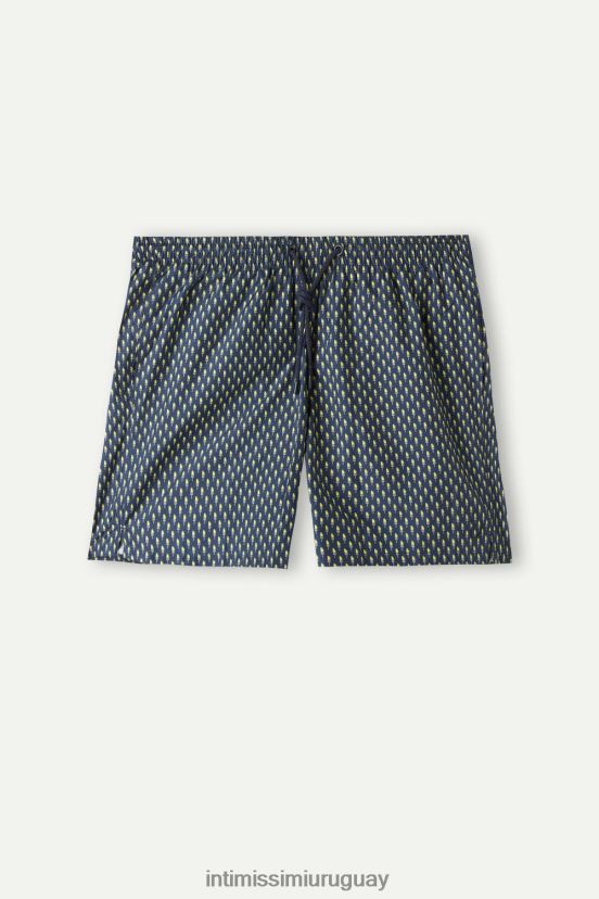 shorts de baño con microestampado de helado Intimissimi hombres 269j-helado azul profundo V806B8417 vestir