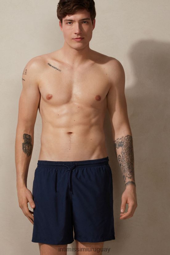 shorts de baño de color liso Intimissimi hombres 1467-azul intenso V806B8447 vestir