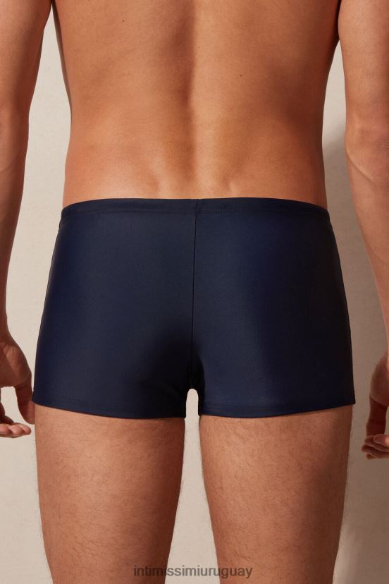 shorts de baño de corte cuadrado con bandas laterales Intimissimi hombres 287j-azul profundo/rojo V806B8436 vestir