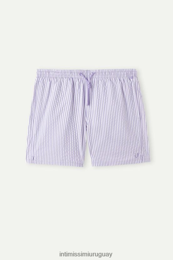 shorts de baño de sirsaca a rayas Intimissimi hombres 278j-blanco/lila V806B8440 vestir