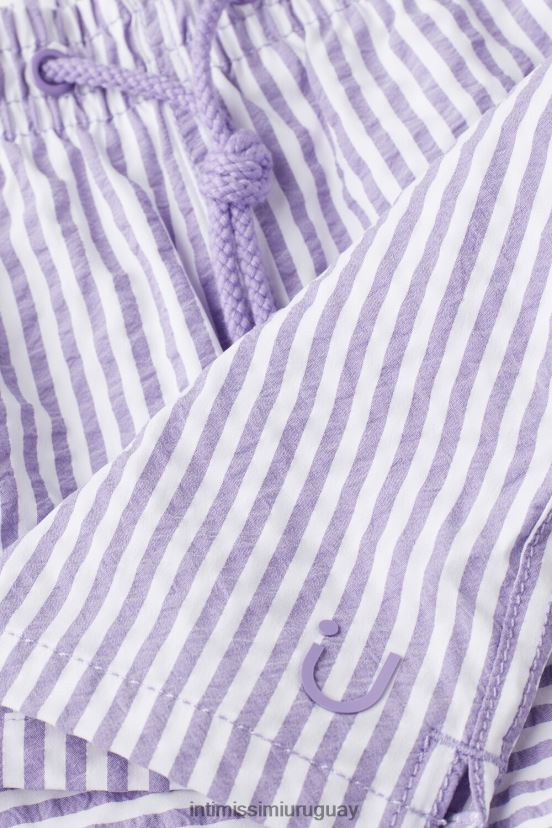 shorts de baño de sirsaca a rayas Intimissimi hombres 278j-blanco/lila V806B8440 vestir