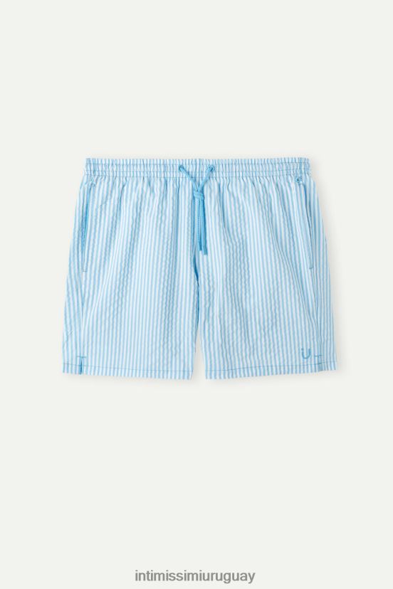 shorts de baño de sirsaca a rayas Intimissimi hombres 279j-bianco/azzurro V806B8439 vestir