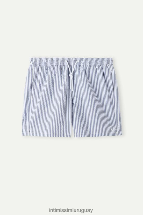 shorts de baño de sirsaca a rayas Intimissimi hombres 327j-blanco/azul marino V806B8435 vestir