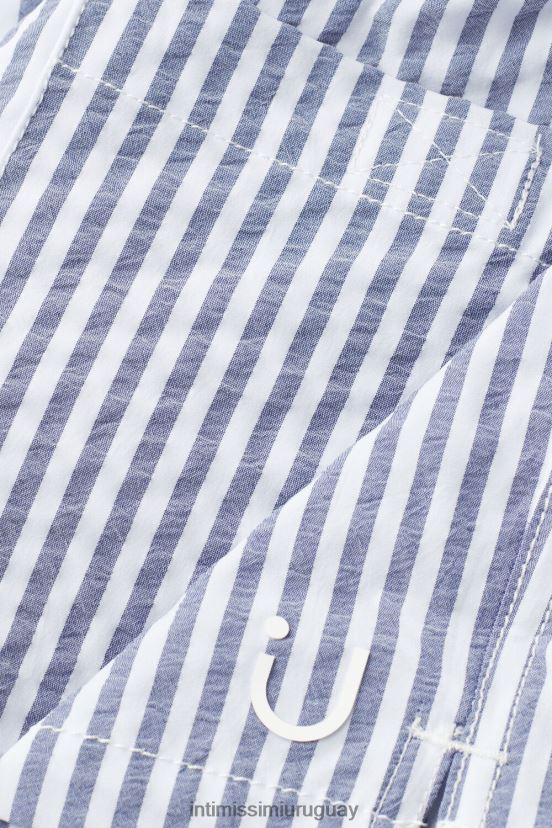 shorts de baño de sirsaca a rayas Intimissimi hombres 327j-blanco/azul marino V806B8435 vestir
