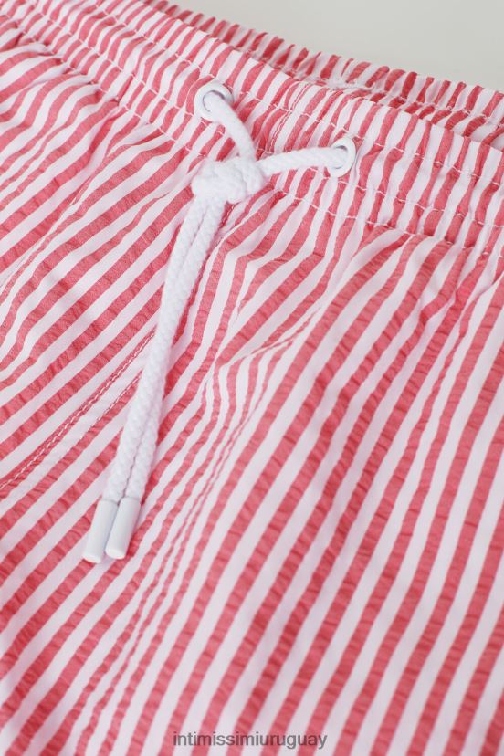 shorts de baño de sirsaca a rayas Intimissimi hombres 939i-blanco/rojo V806B8448 vestir