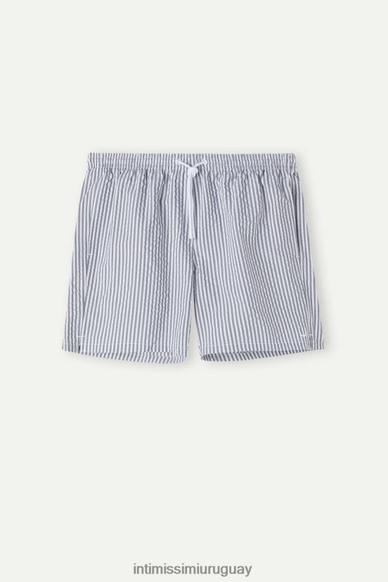 shorts de baño de sirsaca a rayas Intimissimi hombres 981i-blanco/azul V806B8444 vestir
