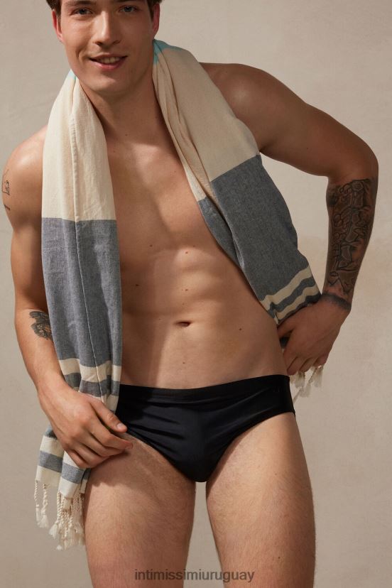 calzoncillos de baño lisos Intimissimi hombres 019-negro V806B8450 vestir