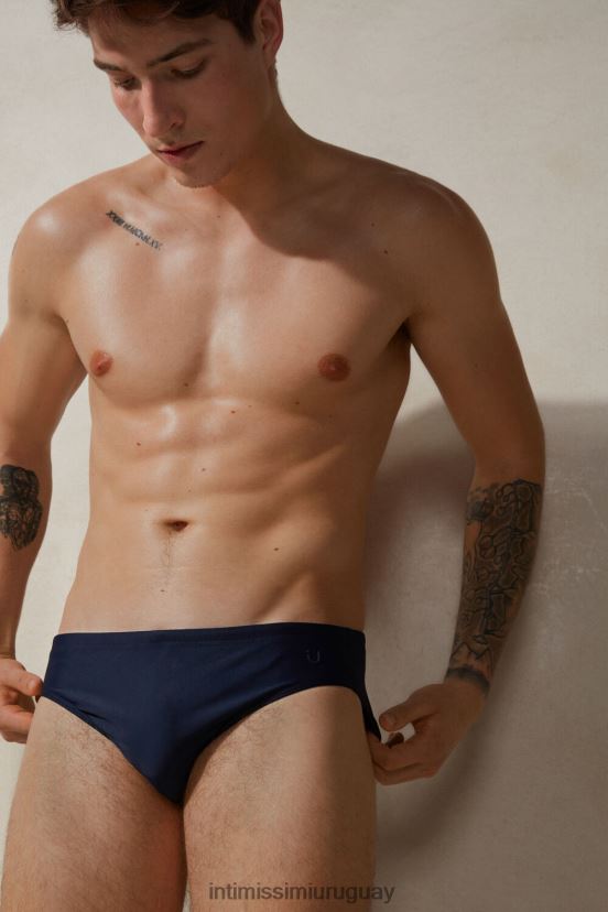 calzoncillos de baño lisos Intimissimi hombres 1467-azul intenso V806B8451 vestir