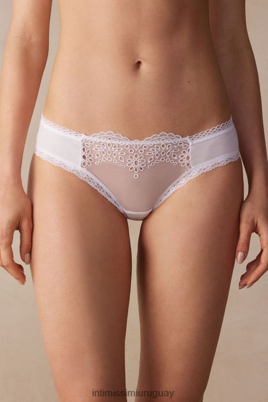 bragas de algodón de simplicidad atemporal Intimissimi mujer 001-blanco V806B8931 ropa interior