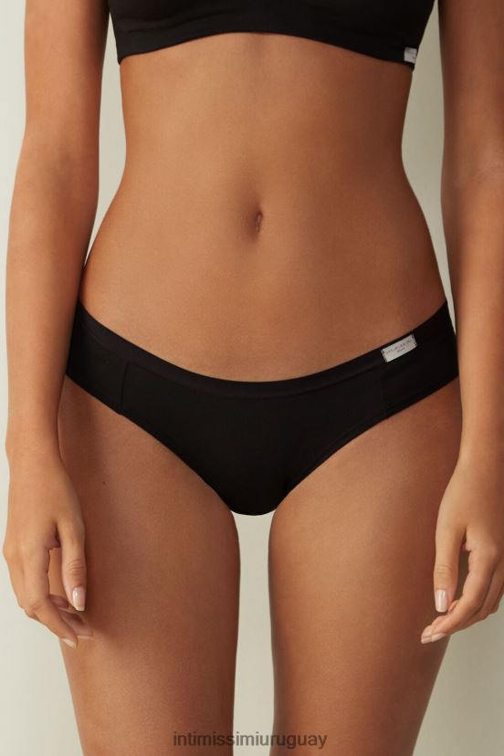 bragas de algodón natural Intimissimi mujer 019-negro V806B81197 ropa interior