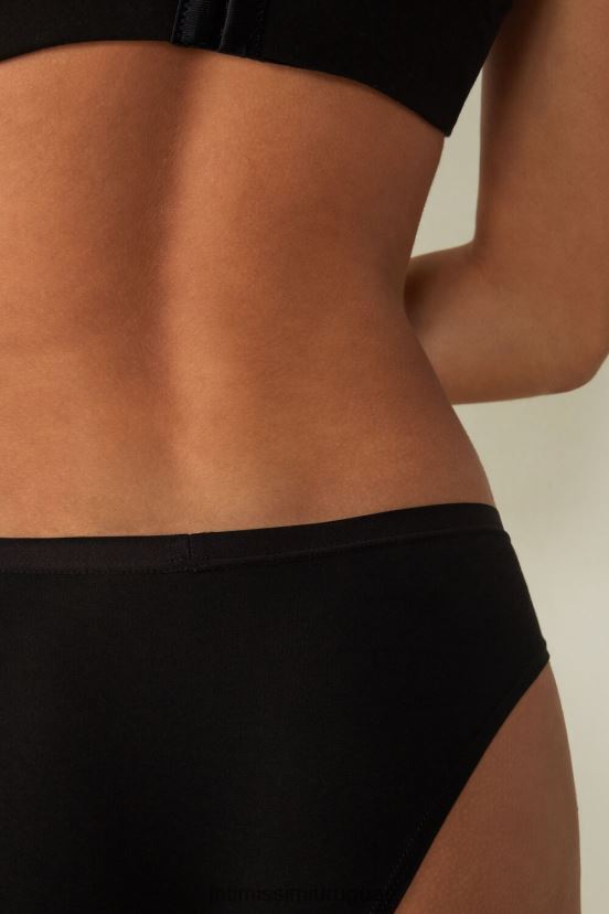 bragas de algodón natural Intimissimi mujer 019-negro V806B81197 ropa interior