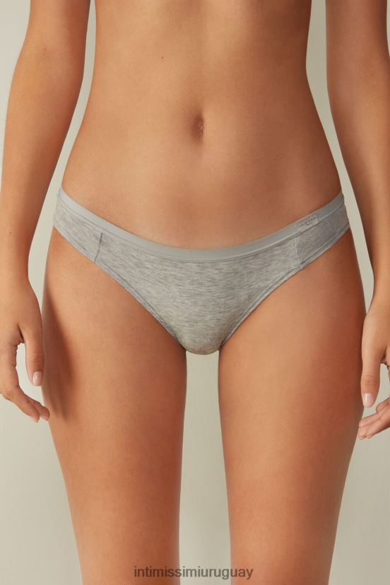 bragas de algodón natural Intimissimi mujer 031-mezcla gris claro V806B81194 ropa interior