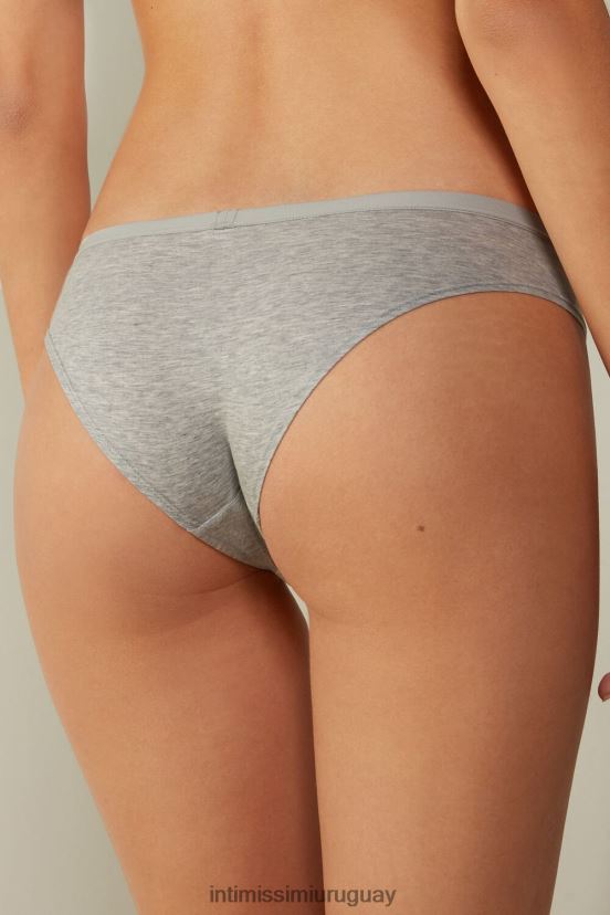 bragas de algodón natural Intimissimi mujer 031-mezcla gris claro V806B81194 ropa interior