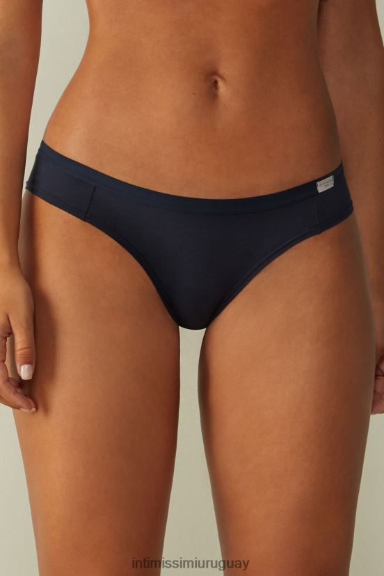 bragas de algodón natural Intimissimi mujer 1467-azul intenso V806B81160 ropa interior