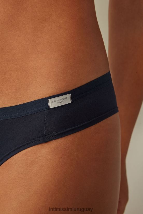bragas de algodón natural Intimissimi mujer 1467-azul intenso V806B81160 ropa interior