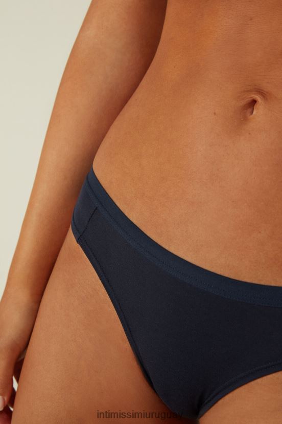 bragas de algodón natural Intimissimi mujer 1467-azul intenso V806B81160 ropa interior