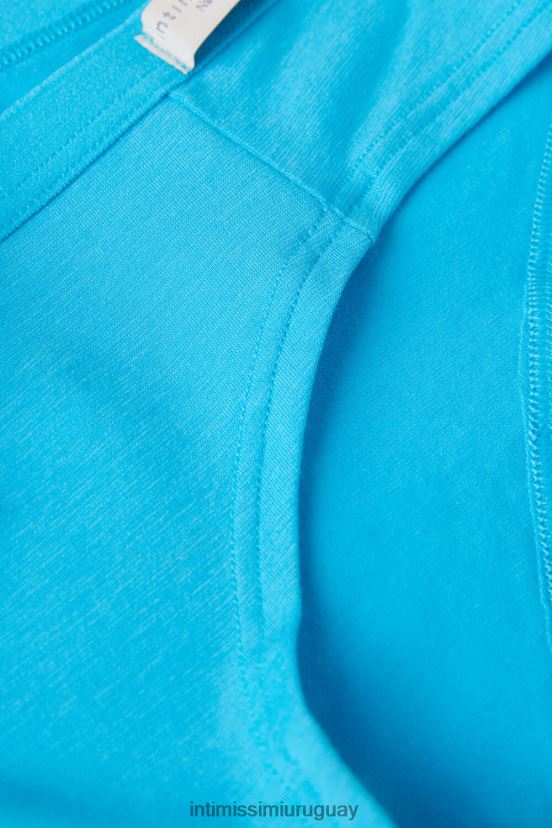 bragas de algodón natural Intimissimi mujer 210j-turquesa digital V806B8987 ropa interior
